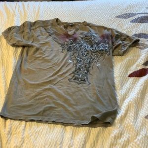 Men’s grey, medium affliction tshirt